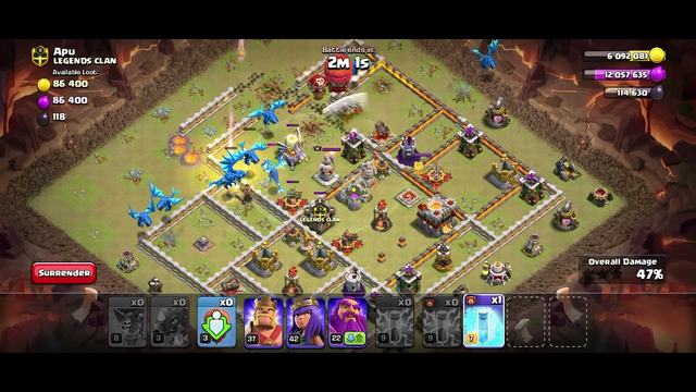 CLASH OF CLANS ##destroy TOWNHALL AND EARN 3 STAR