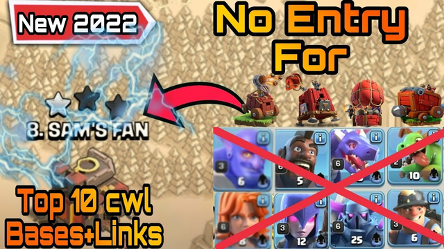 Best Townhall 10 war bases for cwl| Th 10 best Anti 2 star war bases 2022 COC(Clash of Clans)