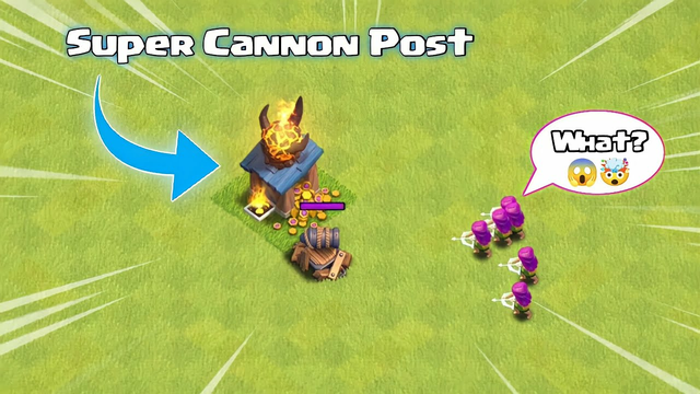 Super Cannon Post vs Barracks + Dark Barracks + Super Sauna || Clash of clans