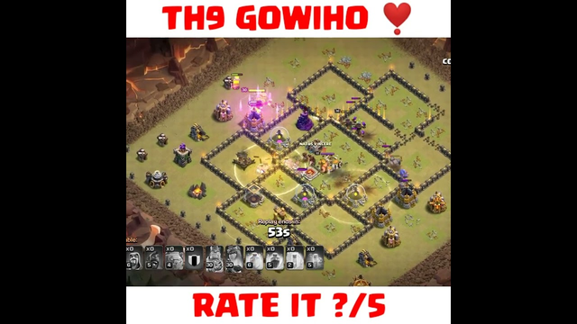 Th9 Goho Attack In War - Clash Of clans #cocshorts #shorts #clashofclans #coc