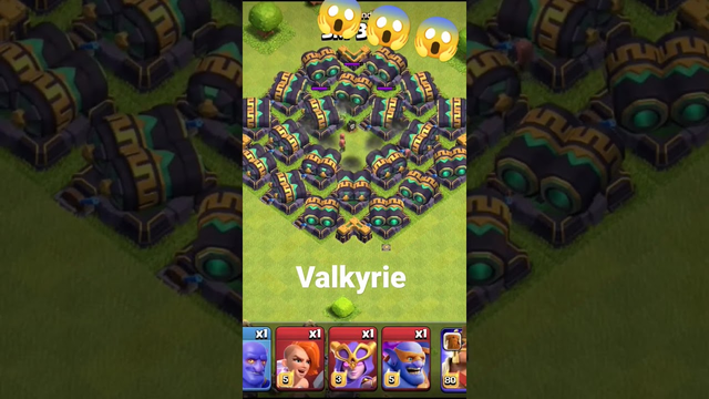 Dropping Valkyrie In A Deadly Double Cannon Formation (Clash Of Clans) #shorts #mcduffythelegend