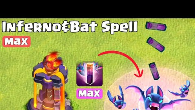 Inferno Tower Vs Max Bat Spell | Clash Of Clans | #coc #clashofclans #th15 #batspell