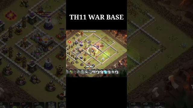 Anti 3 Star War Base / Clash Of Clans Video/ Th11 Base #th11baselink #shorts #shortvideo