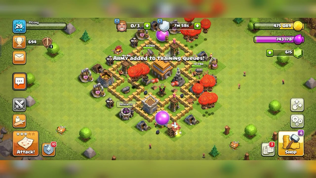 BALLOON ATTACK TH5|CLASH OF CLANS