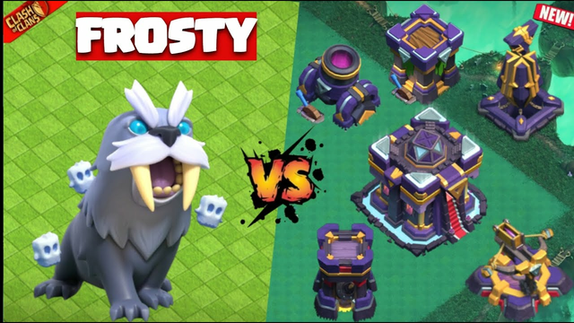 *New* Frosty Pet vs All Defences | Clash of Clans | Clashflict