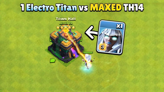 One Electro Titan vs MAXED Town Hall 14 (Clash of Clans)