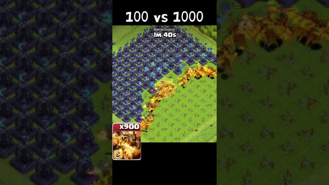 100 Super Dragon vs 1000 Monoliths. #clashofclans