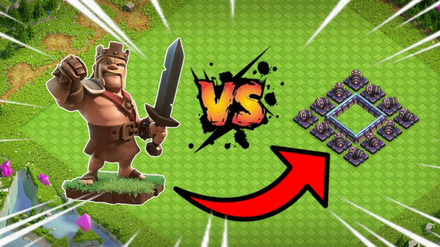 Clash of Clans Impossible Challenge| Barbarian King VS. Deadly Cannon Formation [Level 1-21]