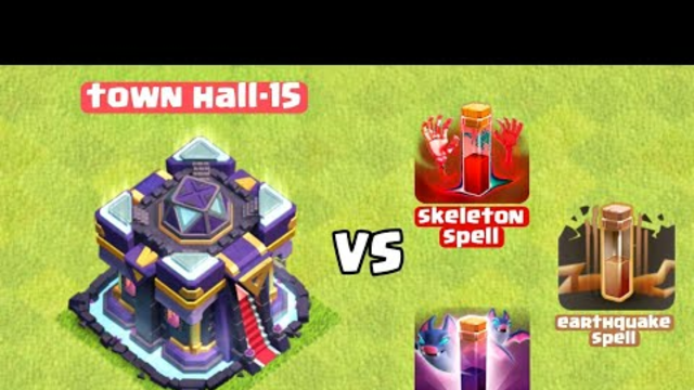 Town Hall Vs Bat Spell And  Skeleton Spell, Earthquake Spell | Clash Of Clans | #coc #clashofclans