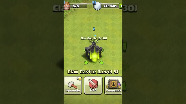 UPGRADE CLAN CASTLE LEVEL 1 TO FULLY MAX CLASH  OF CLANS || #shorts #viralshorts #coc