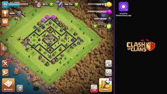 Clash Of Clans Th8 Max And Attack Trophies Push Live #cocth8MaxFast #clashofclans