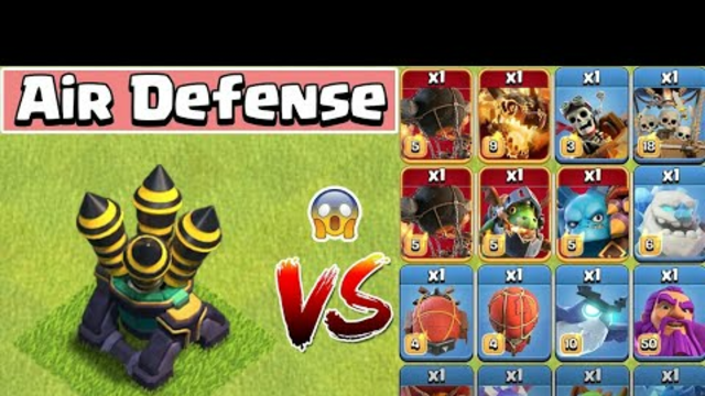 Max Air Defense Vs All Max Air Troops(Clash Of Clans) #coc #trending #th15 #video