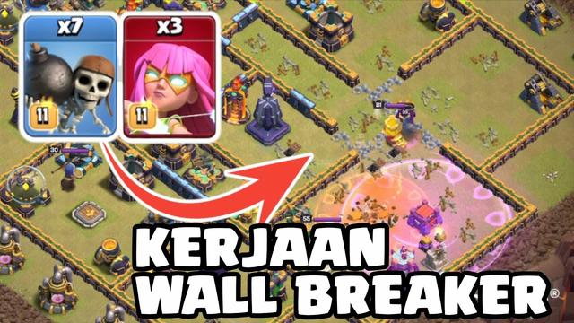 EFEK Wall breaker sangat luar biasa strategi th 15 COC INDONESIA
