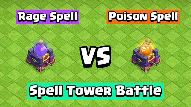 Poison Spell Tower VS Rage Spell Tower | Clash of Clans