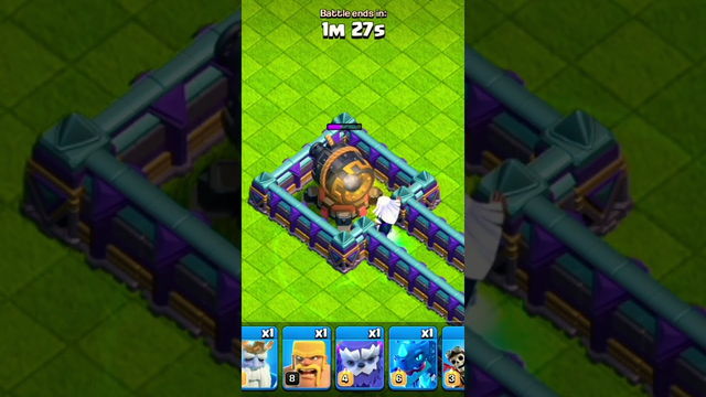 new electro titan vs giant cannon max wall |clash of clans
