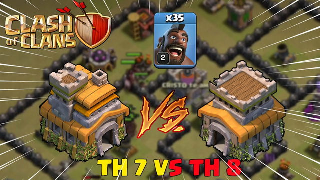 EASY WIN TH 7 VS TH 8 WITH HOG RIDER STRATEGY | CLASH OF CLANS