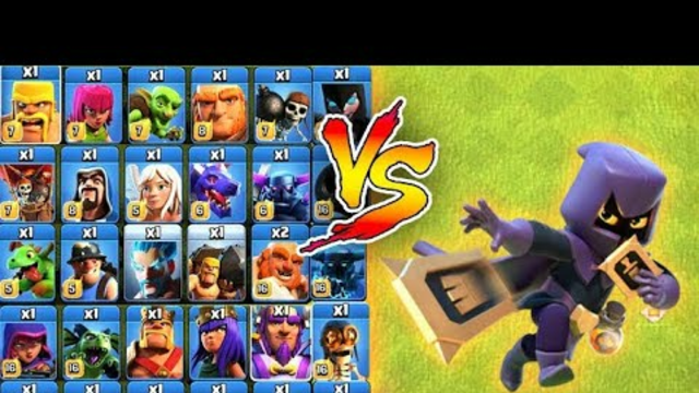 Level 1 Headhunter Vs Level 1 Troops : Clash of Clans #video #Coc