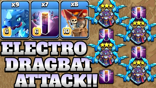 Th15 Electro DragBat Attack Strategy!! 9 Electro Dragon + 7 Bat Spell - Th15 Attack Strategy | COC