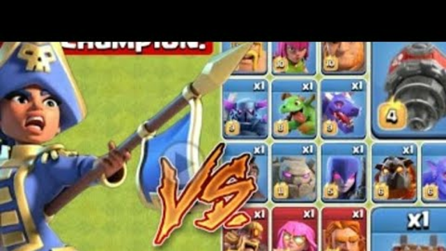 Pirate Champion Vs All Troops and Siege Machines Machines!! |Clash of Clans | JPO GAME