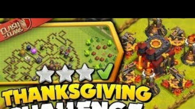 Easily 3 star Thanksgiving Challenge ( clash of clans )