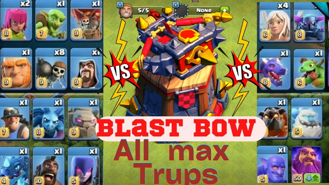 Coc All  Troops Vs 2 Blast bow .Who will be the most powerful?  #clashofclan #coc @Clash of Clans