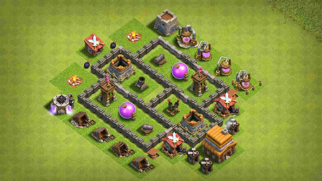 NEW ULTIMATE BEST TH4 HYBRID/TROPHY[defense]Base 2022 | Clash of Clans TH 4 - Part 8 | Samo Gamer