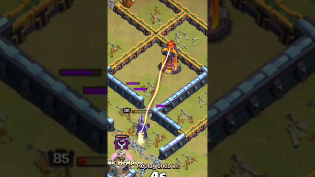 Queen HP Level 10% Vs Inferno tower 99% attack moment (Clash Of Clans)