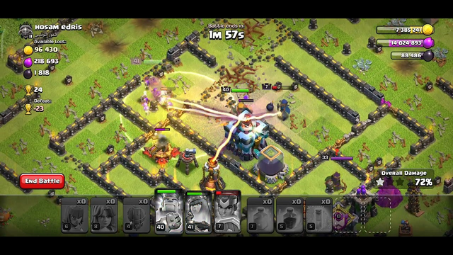 CLASH OF CLANS 36 Valkyrie vs Town Hall