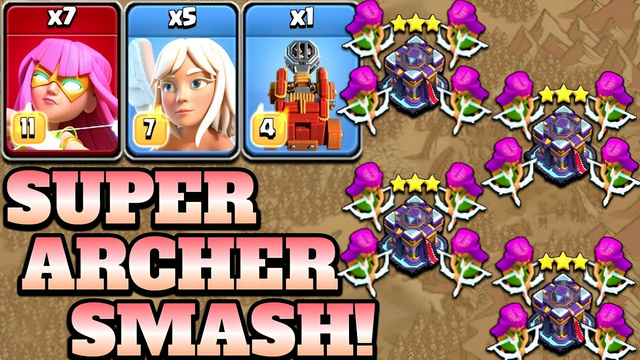 Th15 Max Super Archer Attack Strategy With Healer & Flame Flinger!! Th15 Attack Strategy | COC