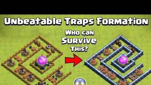 Ultimate TRAPS Formation - Traps Vs All Troops - Clash of Clans
