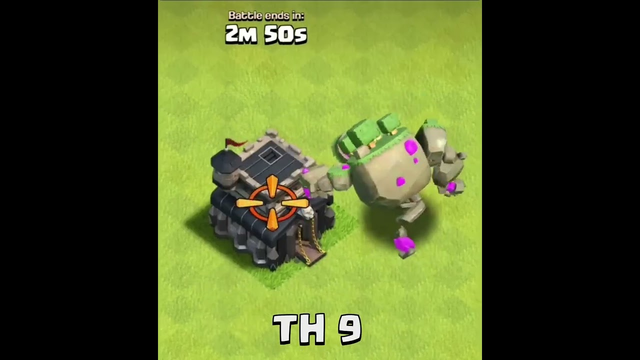 Max Mountain Golem Vs Every TownHall #coc #clashofclans