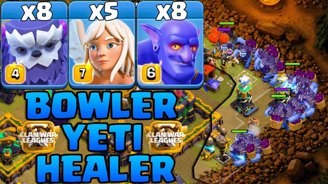 Town Hall 15 Yeti Bowler Attack Strategy With Healer - Best CWL Th15 Attack Strategy Clash OF Clans