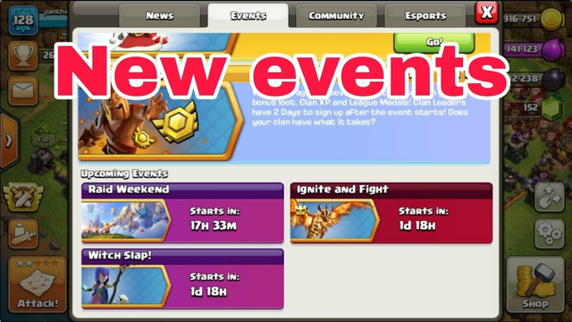 Clash of clans upcoming new events