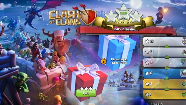 Easily 3 star jolly clashmas #1 ( clash of clans )