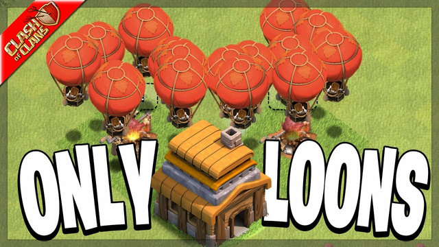 Grinding through TH4 with ONLY Loons! - Clash of Clans