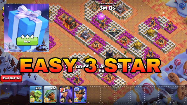 Easily 3 Star Jolly Clashmas Challenge #2 in Clash of Clans