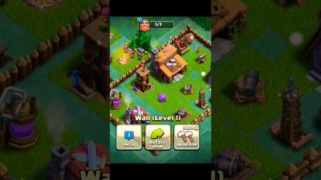 Upgrading Walls Level 1 to Level 2 | Clash Of Clans | NOOB ROBO GAMING #clashofclans #games #coc