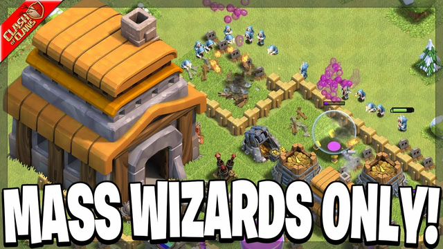 Crushing TH5 Bases with Mass Wizards! - Clash of Clans