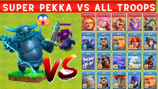Max Super Pekka Vs All Troops Clash Of Clans COC || COC Legend