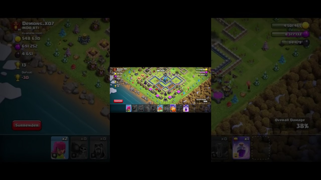 Attacking in Clash of Clans Without Using Heroes | #shorts #short #coc