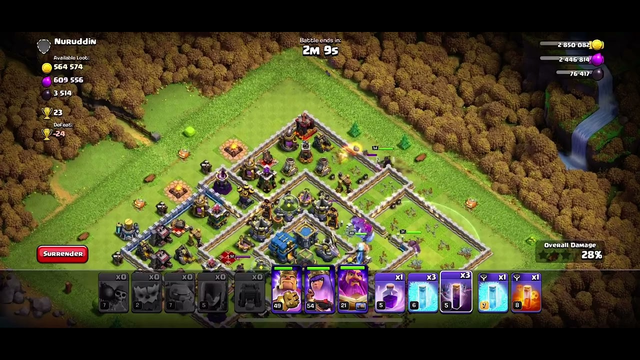 TH12 three start attack (Clash of Clans)