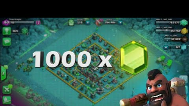 I got 1000 gems for this attack , clash of clans , coc game , supercell , 3 star in coc