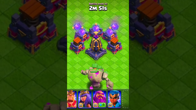 MOUNTAIN GOLEM VS MONOLITH | POISON VS RAGE SPELL TOWER | CLASH OF CLANS #coc #shorts #clashofclans