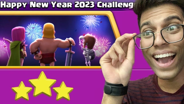 easiest way to 3 star HAPPY NEW YEAR 2023 Challenge (Clash of Clans)
