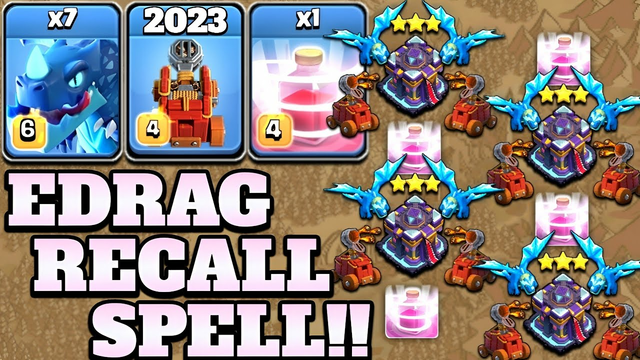 Recall Spell With Electro Dragon Attack Strategy 2023!! Th15 Attack Strategy - Clash of Clans TH15