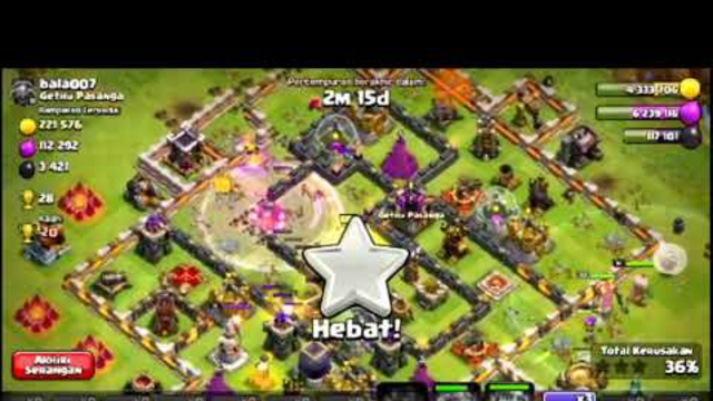 FULL POWER ATTACK VALKYRIE BASE BALA007 TH11 || CLASH OF CLANS