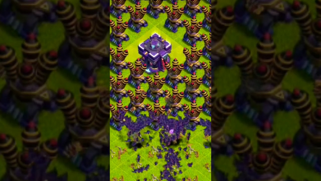 Clash Of Clans Full Base With Air Defense Vs 60 Bat Spell #coc #short #shorts
