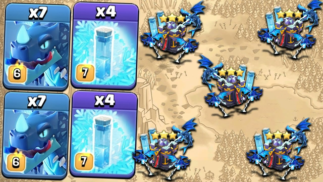ELECTRO FREEZE! PERFECT WINTER COMBO with 7 E-DRAGS + 4 FREEZE SPELL 3 STARS ATTACK 2023 - COC