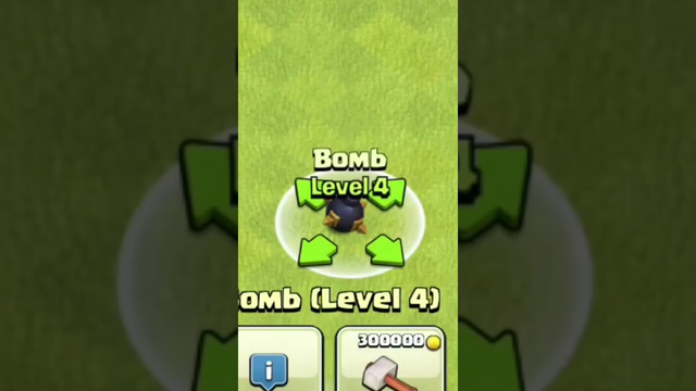clash of clans bomb 1 to max clash of clans coc special gamer channel #short