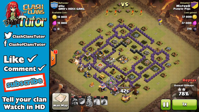 Clash of Clans TH8 Dragon 3 Star Best Clan Wars Attack Strategy